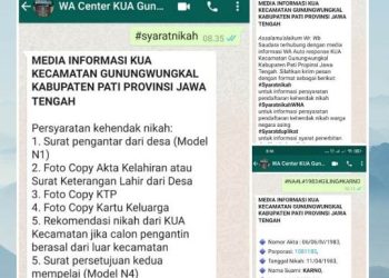 KUA Gunungwungkal Pati Gunakan Aplikasi Arsip Digital dan WA Autorespons