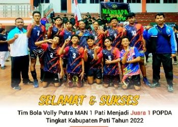 MAN 1 Pati Raih Tahta Tertinggi Ajang Bola Volly POPDA Kab. Pati