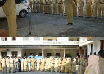 Hari Pertama Kerja Diwarnai Salam-Salaman