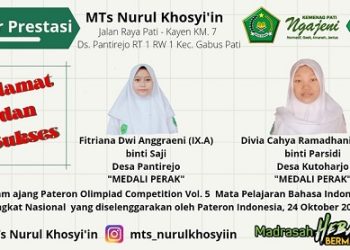 Dua Siswi MTs Nurul Khosyiin Pati Raih Prestasi Tingkat Nasional