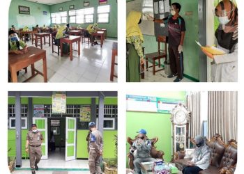 Satpol PP Sidak Pelaksanaan Uji Coba PTM di MTsN 1 Pati