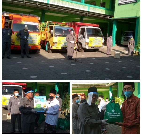 UPZ Kemenag Pati Peduli, Salurkan Bantuan Ke Dhuafa dan Ponpes Terdampak Covid-19