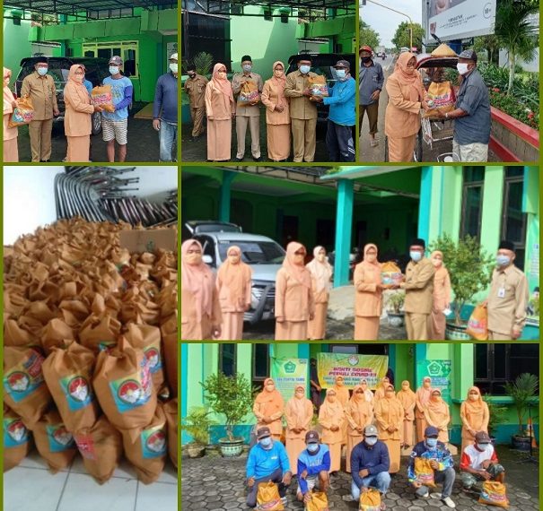 DWP dan UPZ Kemenag Pati Gelar Bakti Sosial Bagi-Bagi Paket Sembako