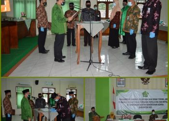 Awali Tugas, Kepala Kemenag Pati Lantik Kepala MIN dan Kepala KUA