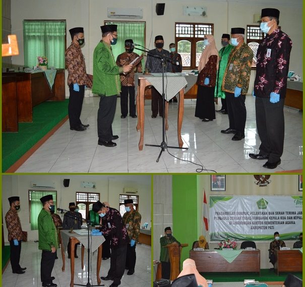 Awali Tugas, Kepala Kemenag Pati Lantik Kepala MIN dan Kepala KUA