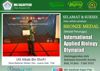 Peserta Didik MA Salafiyah Kajen Pati Raih Medali Tingkat Internasional