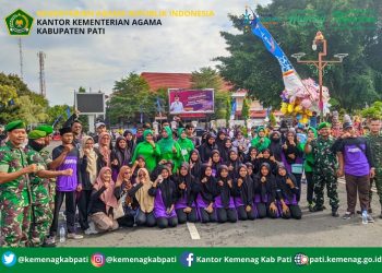 Ratusan Siswa Madrasah di Pati Antusias Ikuti Senam Gemu Fa Mi Re