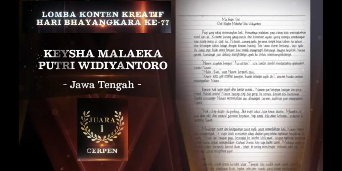 Juara 1 Cerpen Nasional, Keysha, Siswa MTsN 1 Pati Bakal Terima Hadiah Kapolri