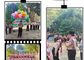 Peringati HUT Pramuka Ke-62, MTs Sultan Agung Pati Gelar Kemah Bakti