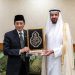 Menteri Agama RI Nasaruddin Umar bertemu dengan Menteri Haji dan Umrah Arab Saudi Tawfiq F Al Rabiah. Pertemuan berlangsung di Masjidil Haram, Makkah. Kedua tokoh ini membahas banyak persoalan, mulai dari persiapan haji 1446 H/2025 M hingga pemberdayaan umat.